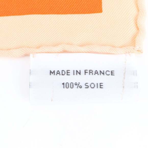HERMES Orange Silk Scarf - Picture 8 of 8